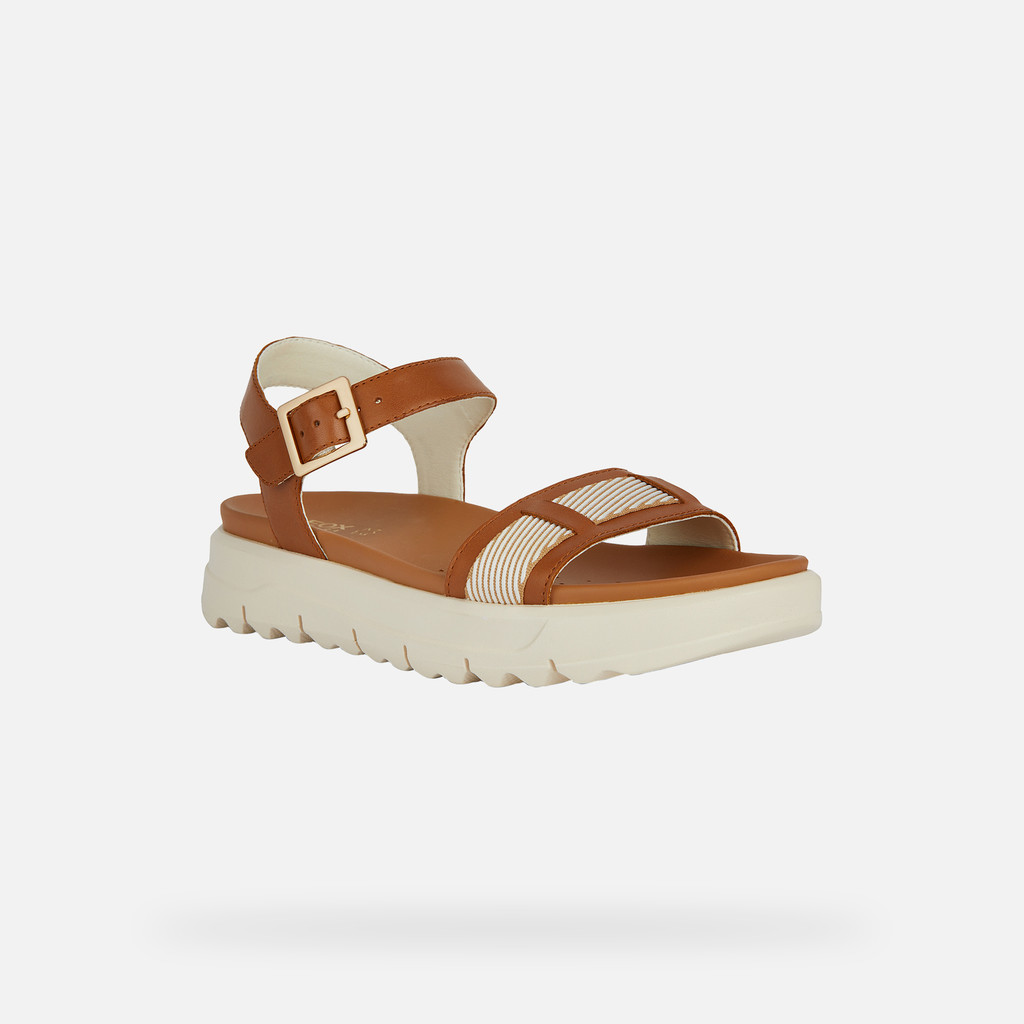 Geox® XAND 2.1S: Women's ochre Platform Sandals | Geox®