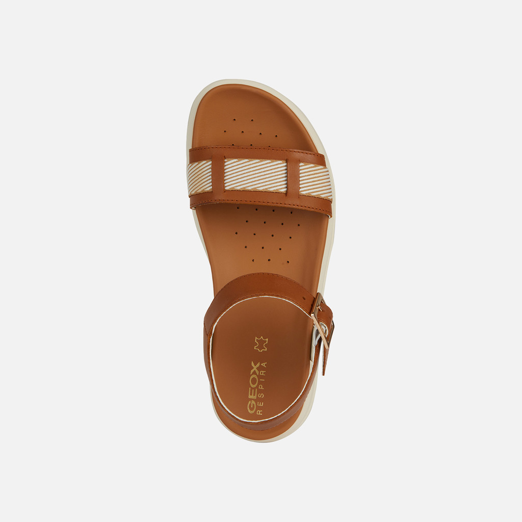 Geox® XAND 2.1S: Women's ochre Platform Sandals | Geox®