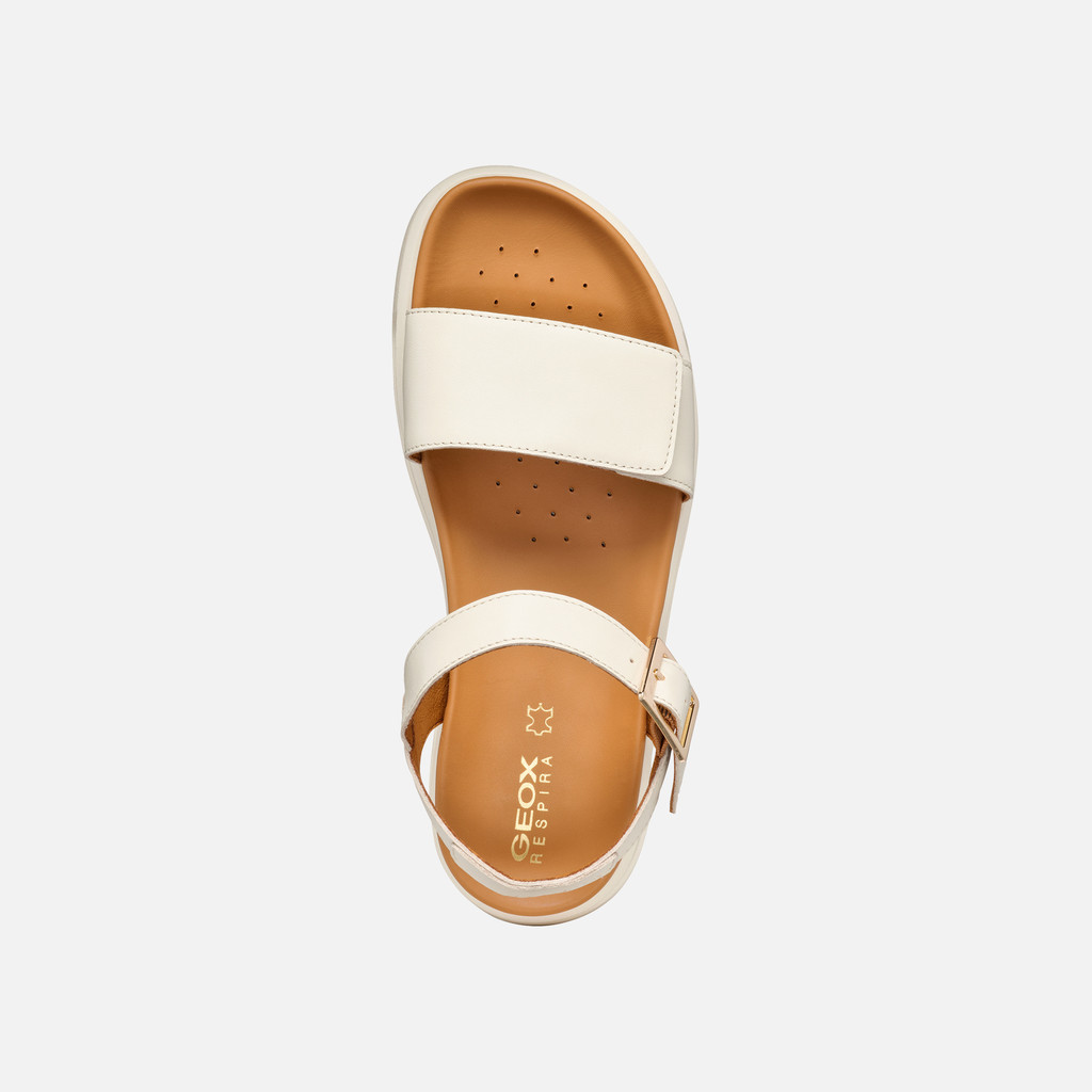 Geox® XAND 2.1S WOMAN: Light Sand flat sandals | Geox