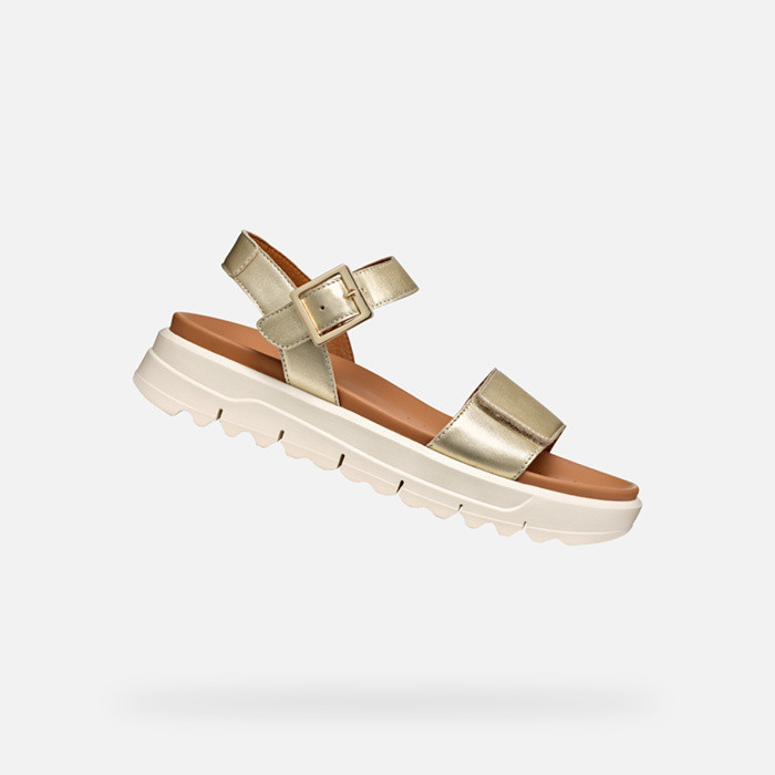 Flat sandals XAND 2.1S WOMAN Light Gold | GEOX