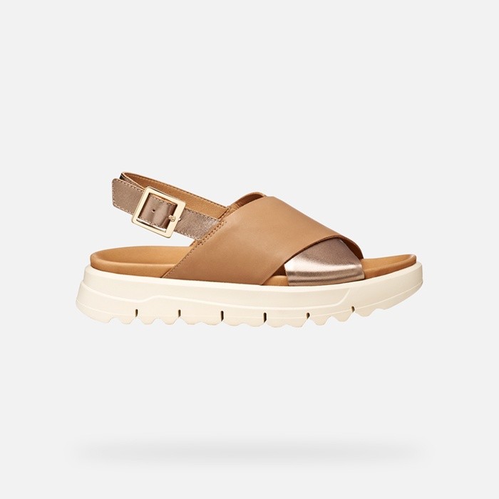 Flat sandals XAND 2.1S WOMAN Beige/Dark Beige | GEOX