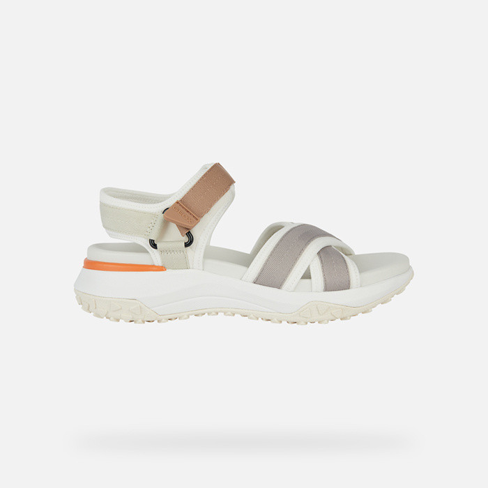 Platform sandals SORAPIS + GRIP WOMAN White/Light Grey | GEOX
