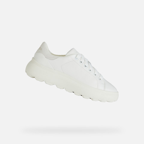 Geox® SPHERICA EC4.1: Women's white Low Top Sneakers | Geox® SS