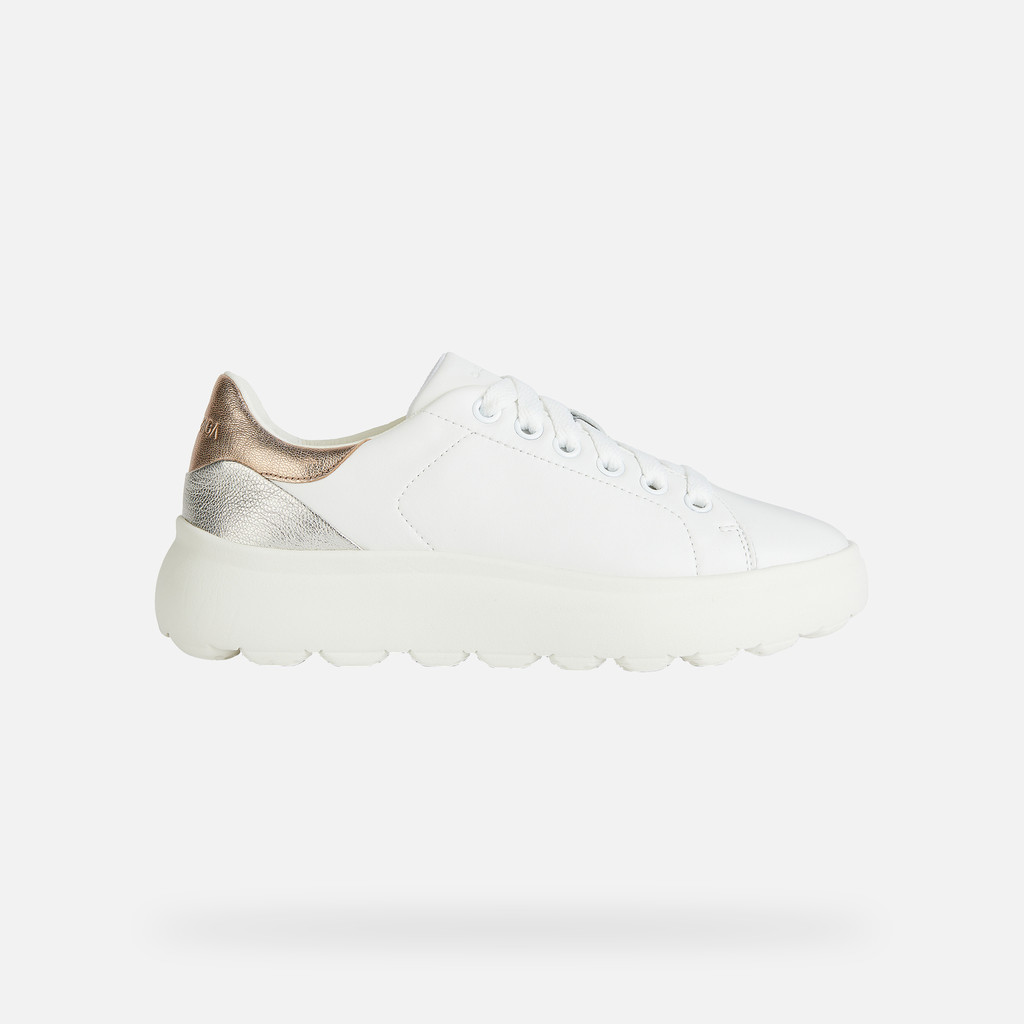 Low Top Sneakers SPHERICA EC4.1 WOMAN White/Rose Gold - image number 1 | GEOX