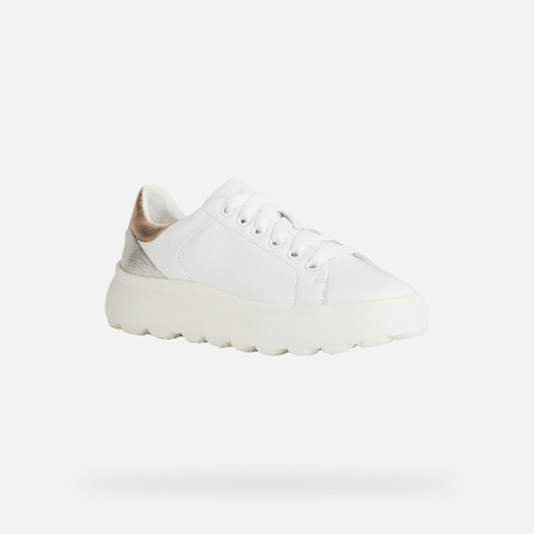 Low Top Sneakers SPHERICA EC4.1 WOMAN White/Rose Gold - image number 2 | GEOX