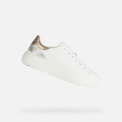 Low Top Sneakers SPHERICA EC4.1 WOMAN White/Rose Gold - image number 0 | GEOX