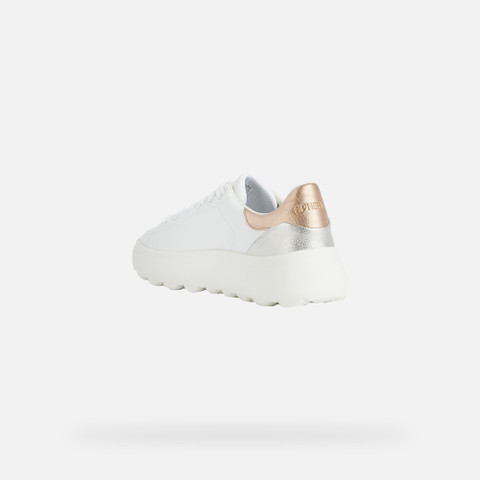 Low Top Sneakers SPHERICA EC4.1 WOMAN White/Rose Gold - image number 3 | GEOX