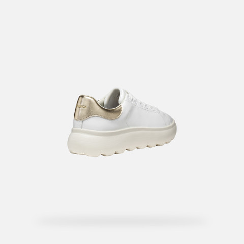 Low top sneakers SPHERICA EC4.1 WOMAN White/Light Gold - image number 4 | GEOX