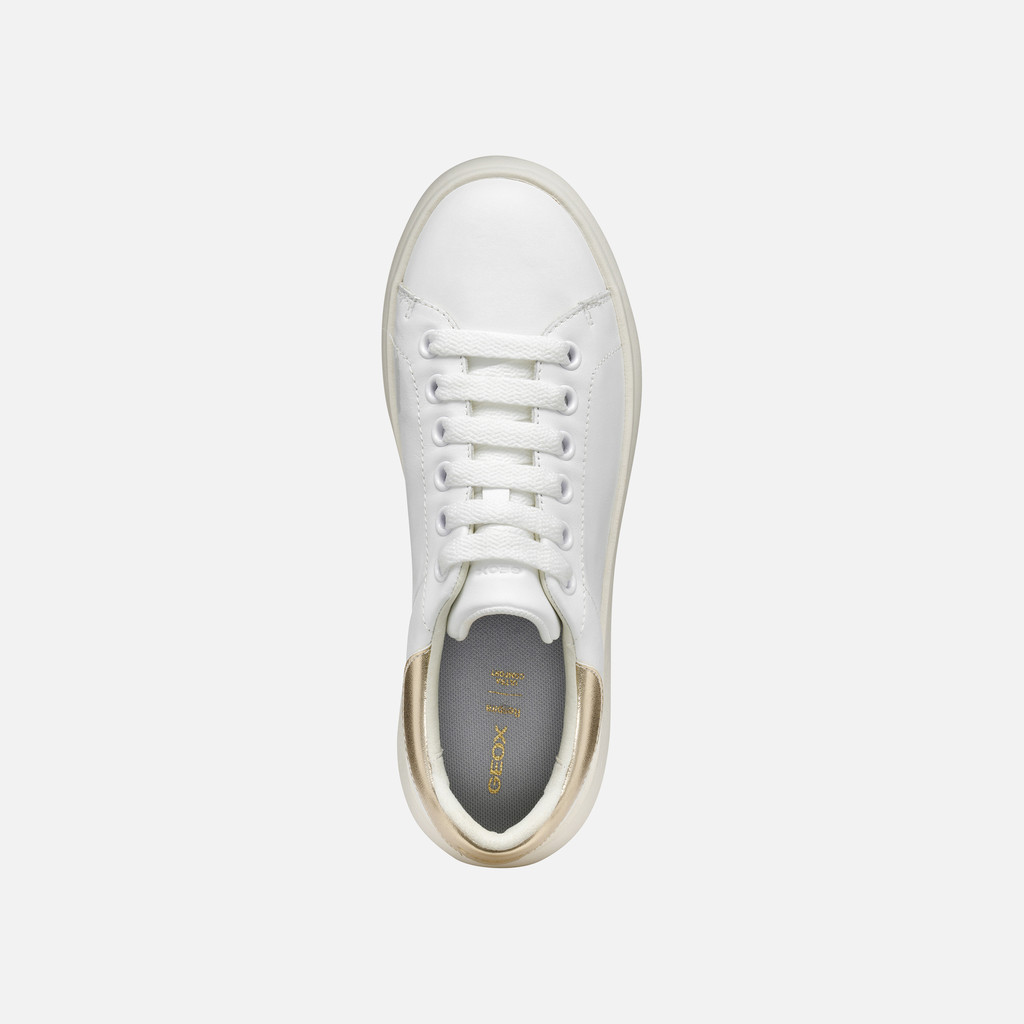 Low top sneakers SPHERICA EC4.1 WOMAN White/Light Gold - image number 5 | GEOX