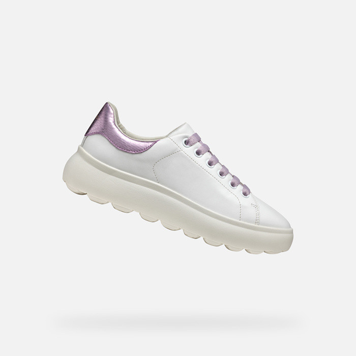 Low top sneakers SPHERICA EC4.1 WOMAN White/Lilac | GEOX