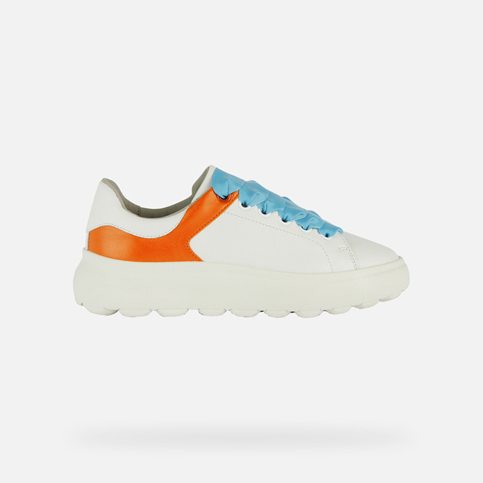 Niedrige sneakers SPHERICA EC4.1 DAME Weiß/Orange | GEOX