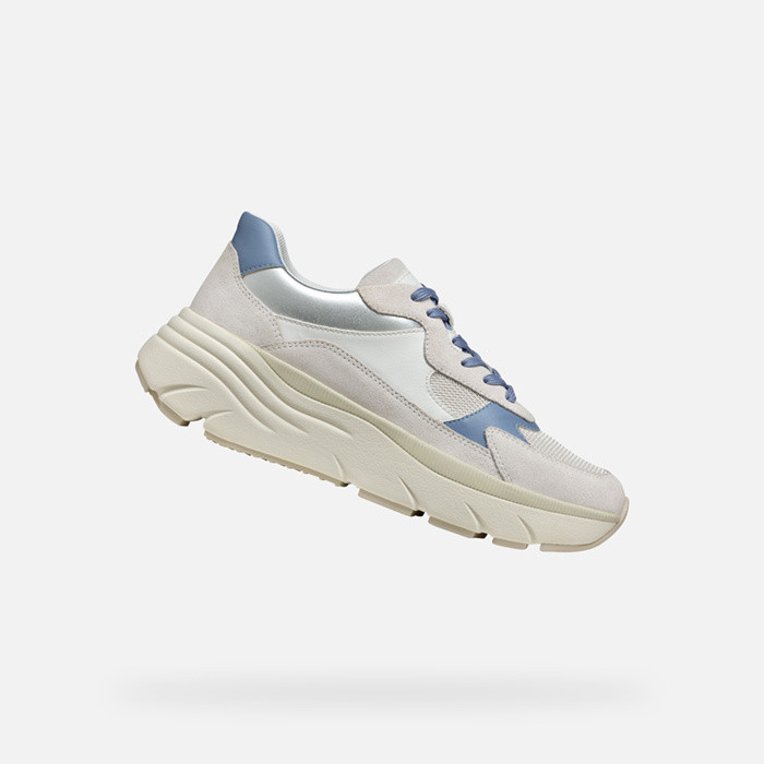 Sneakers à plateforme DIAMANTA FEMME Bleu clair/Blanc cassé | GEOX