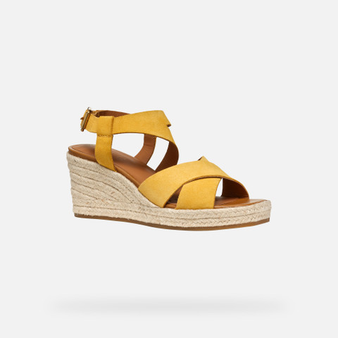 wedge sandals PANAREA WOMAN Yellow - image number 2 | GEOX