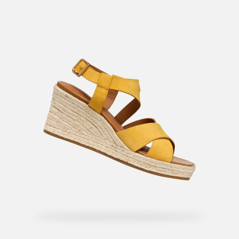 wedge sandals PANAREA WOMAN Yellow - image number 0 | GEOX