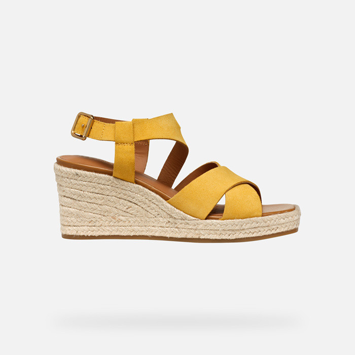 Wedge sandals PANAREA WOMAN Yellow | GEOX