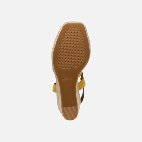 wedge sandals PANAREA WOMAN Yellow - image number 6 | GEOX