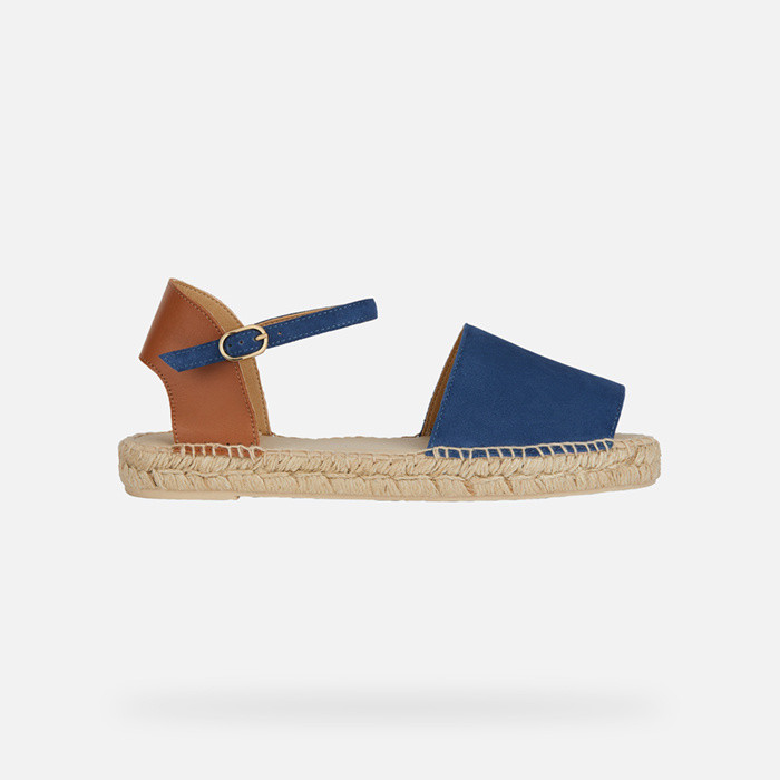 Flat sandals LAMPEDUSA WOMAN Avio/Cognac | GEOX