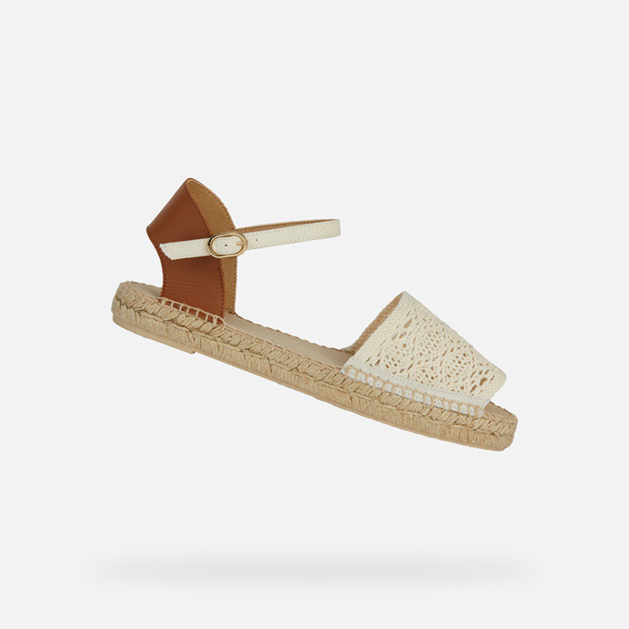 Flat sandals LAMPEDUSA WOMAN Sand/Cognac | GEOX