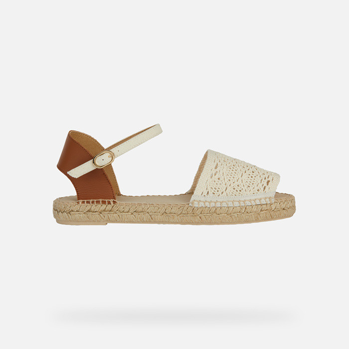 Flat sandals LAMPEDUSA WOMAN Sand/Cognac | GEOX