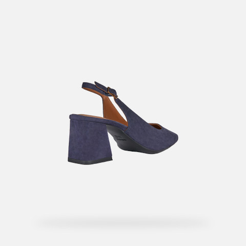 slingbacks with medium-high heels GISELDA WOMAN Navy - image number 4 | GEOX