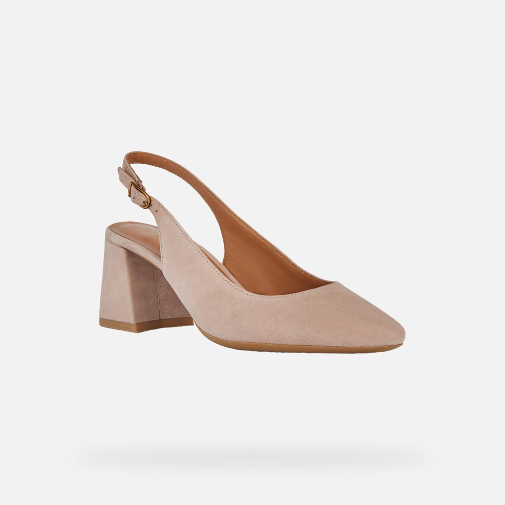 slingbacks with medium-high heels GISELDA WOMAN Beige - image number 2 | GEOX