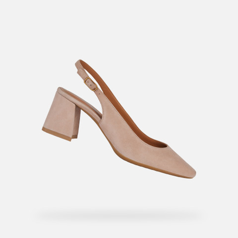 slingbacks with medium-high heels GISELDA WOMAN Beige - image number 0 | GEOX