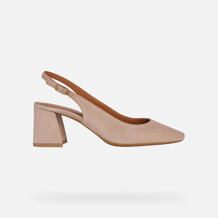 Slingbacks with medium-high heels GISELDA WOMAN Beige | GEOX