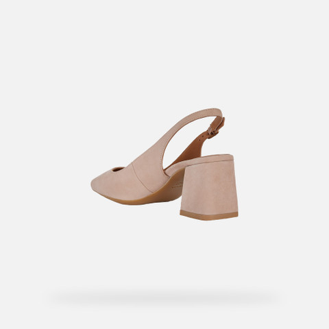 slingbacks with medium-high heels GISELDA WOMAN Beige - image number 3 | GEOX