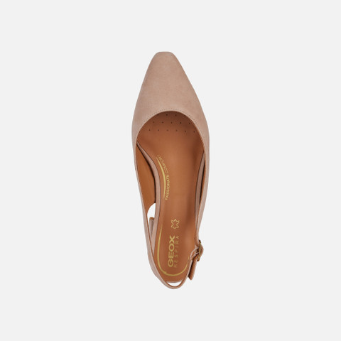 slingbacks with medium-high heels GISELDA WOMAN Beige - image number 5 | GEOX