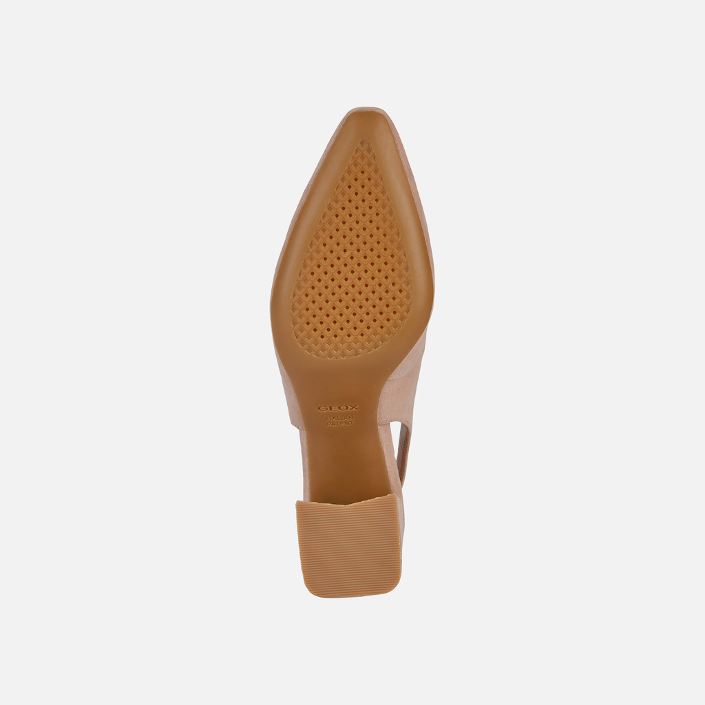 slingbacks with medium-high heels GISELDA WOMAN Beige - image number 6 | GEOX