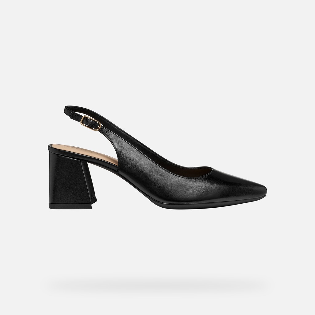 Slingbacks with medium-high heels GISELDA WOMAN Black - image number 1 | GEOX