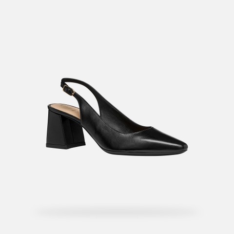 Slingbacks with medium-high heels GISELDA WOMAN Black - image number 2 | GEOX