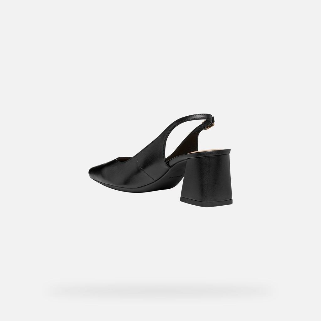 Slingbacks with medium-high heels GISELDA WOMAN Black - image number 3 | GEOX