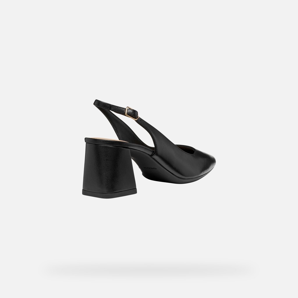 Slingbacks with medium-high heels GISELDA WOMAN Black - image number 4 | GEOX