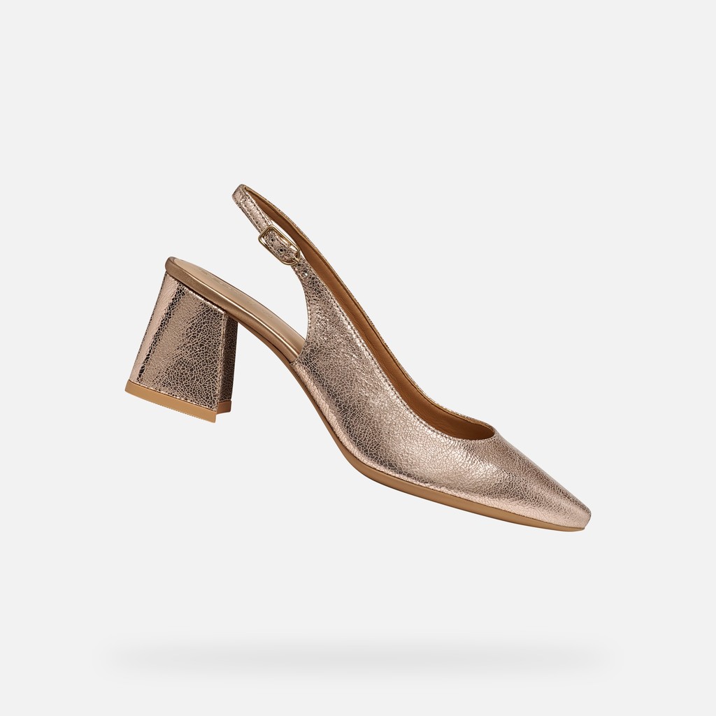 Slingbacks with medium-high heels GISELDA WOMAN Rose - image number 0 | GEOX