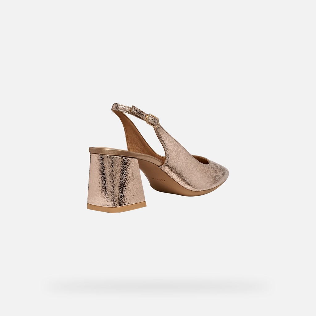 Slingbacks with medium-high heels GISELDA WOMAN Rose - image number 4 | GEOX