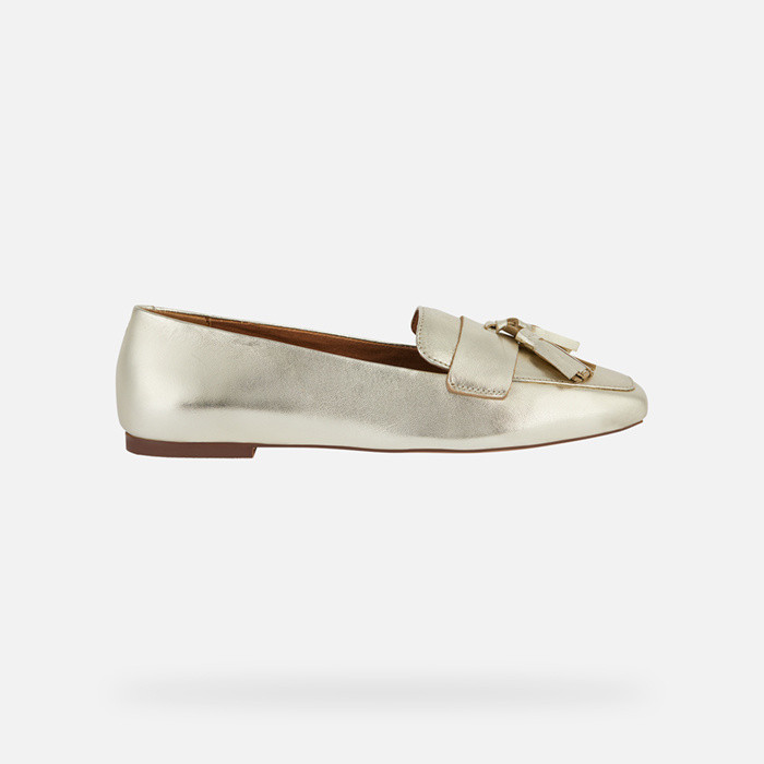 Leather loafers MARSILEA WOMAN Light Gold | GEOX