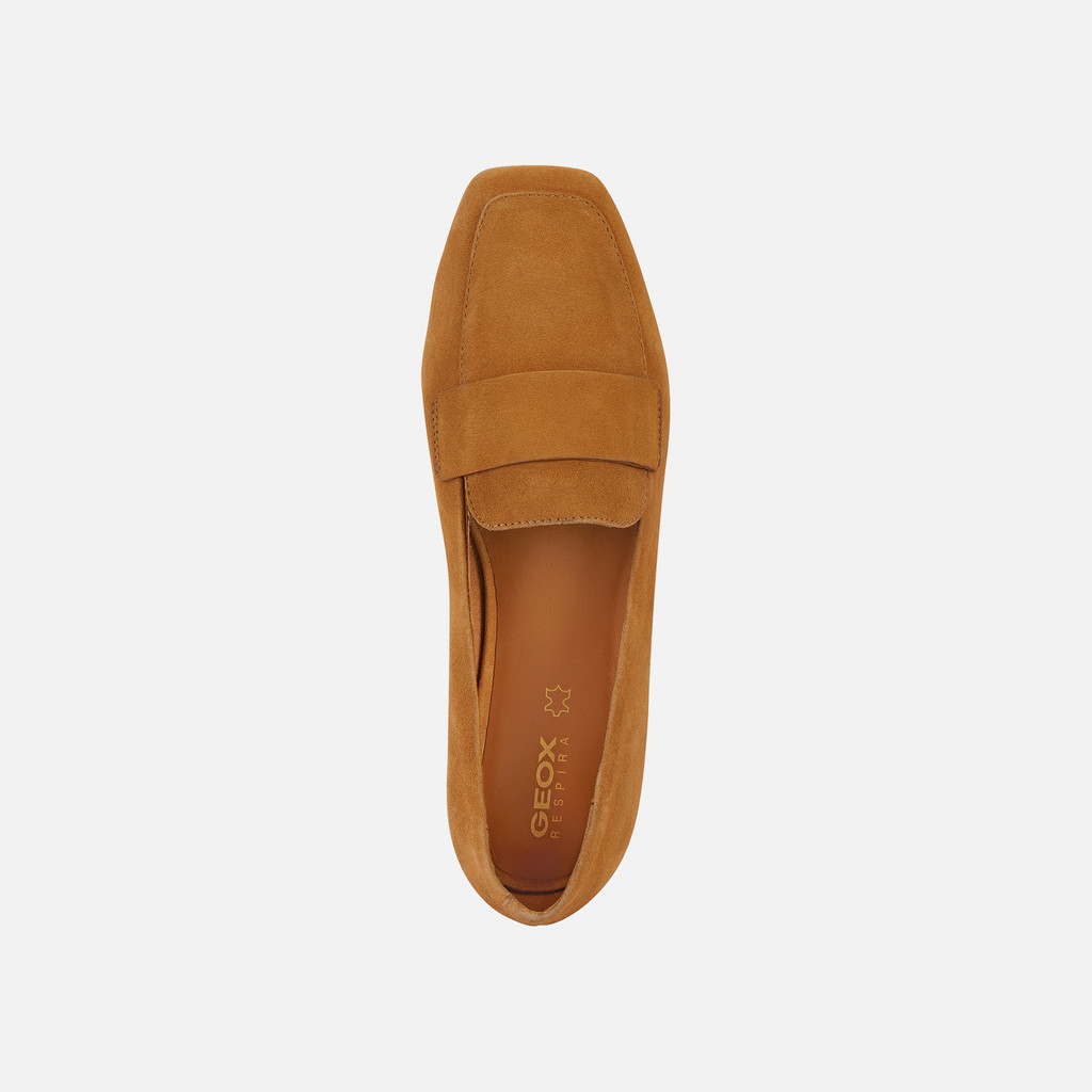 Suede loafers MARSILEA WOMAN Cognac - image number 5 | GEOX