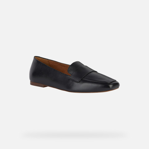 leather loafers MARSILEA WOMAN Black - image number 2 | GEOX