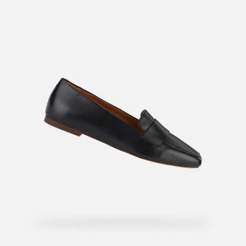 leather loafers MARSILEA WOMAN Black - image number 0 | GEOX