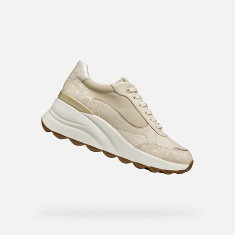 Wedge sneakers SPHERICA EC13 WOMAN Papyrus - image number 0 | GEOX
