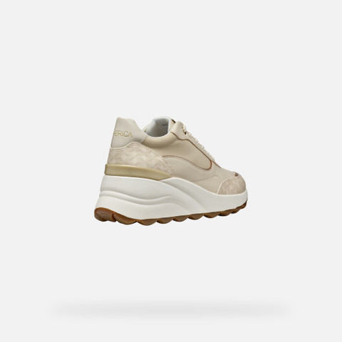 Wedge sneakers SPHERICA EC13 WOMAN Papyrus - image number 4 | GEOX