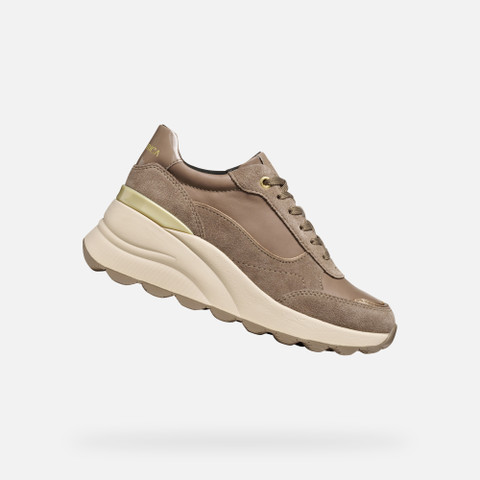 Wedge sneakers SPHERICA EC13 WOMAN Taupe - image number 0 | GEOX