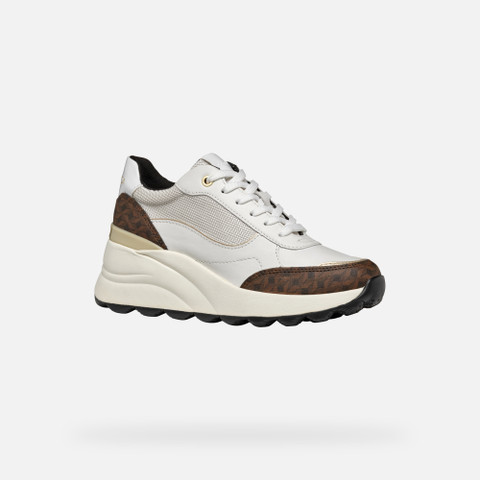 Wedge Sneakers SPHERICA EC13 WOMAN White/Off White - image number 2 | GEOX