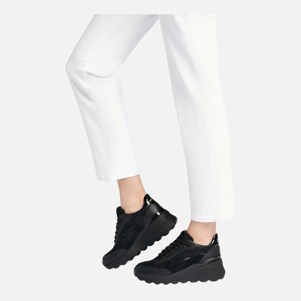 Wedge sneakers SPHERICA EC13 WOMAN Black - image number 2 | GEOX