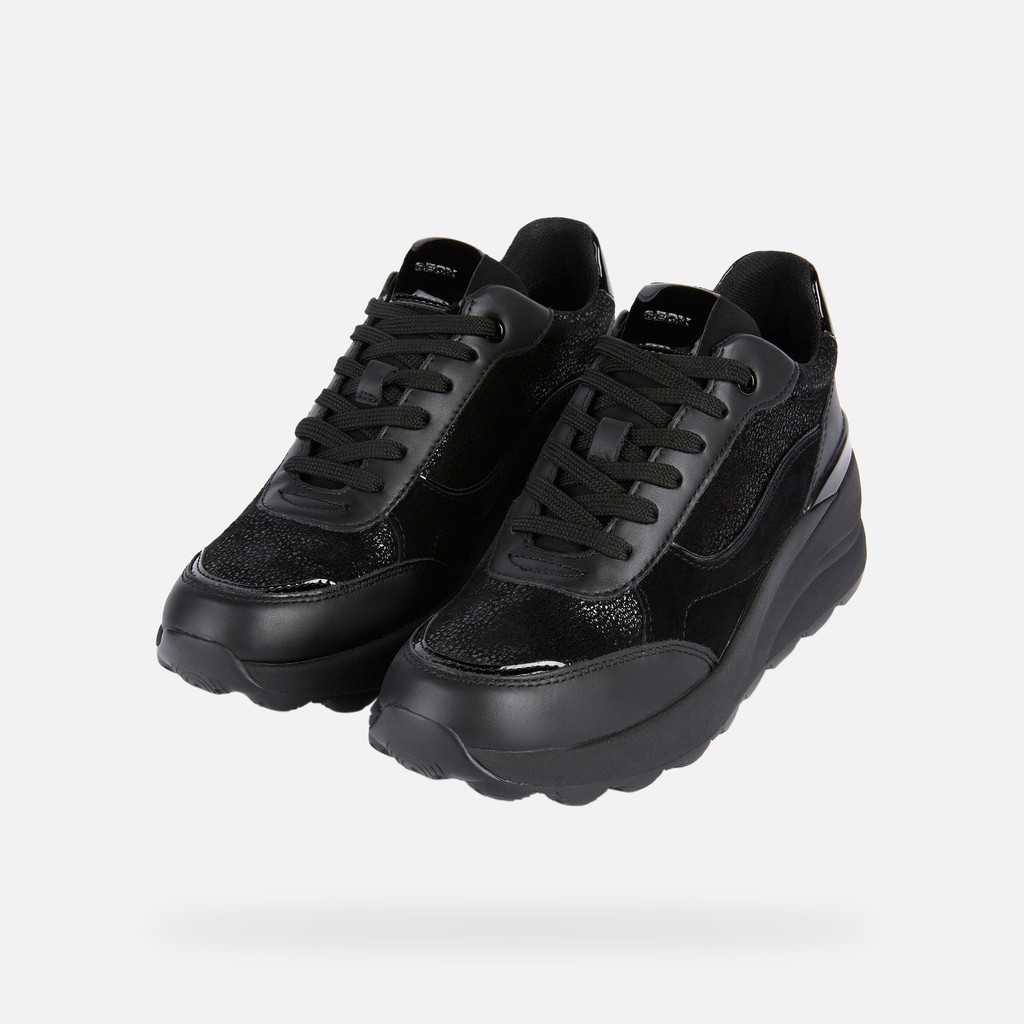 Wedge sneakers SPHERICA EC13 WOMAN Black - image number 8 | GEOX