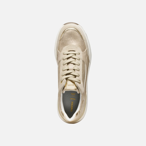 Wedge sneakers SPHERICA EC13 WOMAN Light gold/Light taupe - image number 5 | GEOX