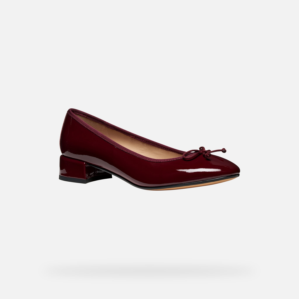 Low heel pumps FLORETIA WOMAN Bordeaux/Dark Burgundy - image number 2 | GEOX