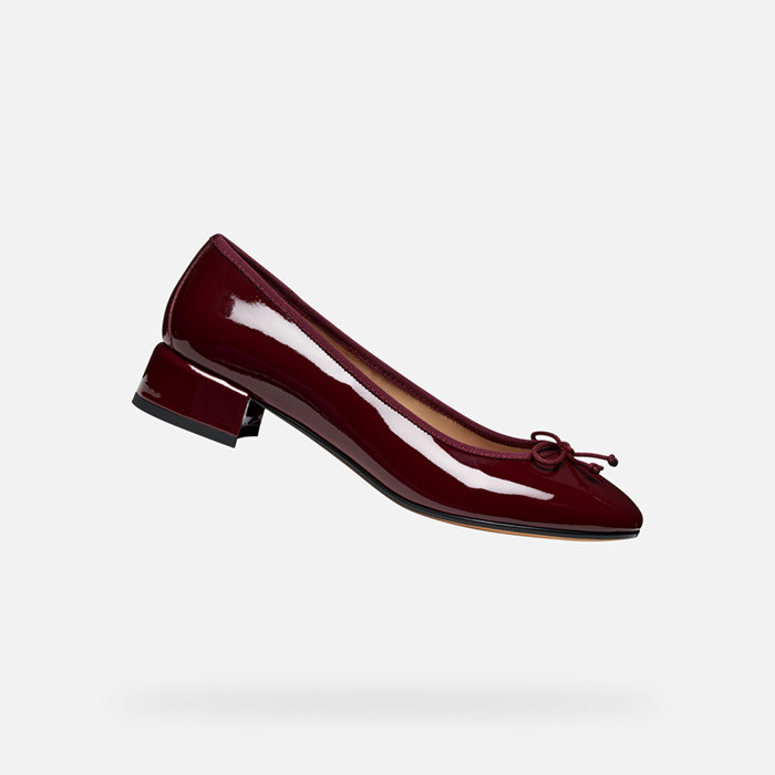 Sabrinas de salto baixo FLORETIA MULHER Bordeaux/Bordeaux escuro | GEOX