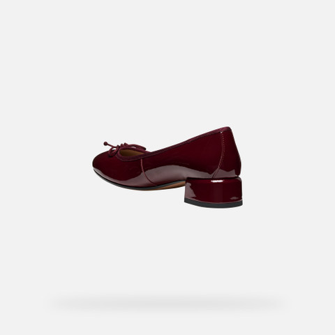 Low heel pumps FLORETIA WOMAN Bordeaux/Dark Burgundy - image number 3 | GEOX